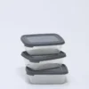 SET 3 FIAMBRERA RECTANGULAR GRIS