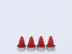 SET 4 VELAS ABETO ROJO