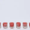 SET 6 VELAS CRISTAL ROJO
