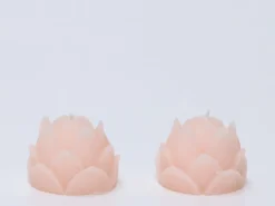 SET 2 VELAS FLOR ROSA Ø6CM