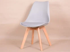 SILLA GRIS/NATURAL 49X56X83CM