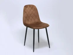 SILLA TERCIOPELO MARRON 43X51X86CM