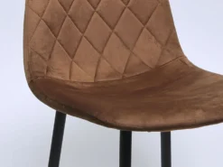 SILLA TERCIOPELO MARRON 43X51X86CM