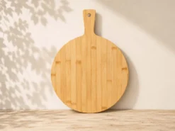 TABLA REDONDA CON ASA BAMBU 24CM