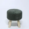 TABURETE PUFF VERDE TERCIOPELO 28X30