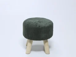 TABURETE PUFF VERDE TERCIOPELO 28X30