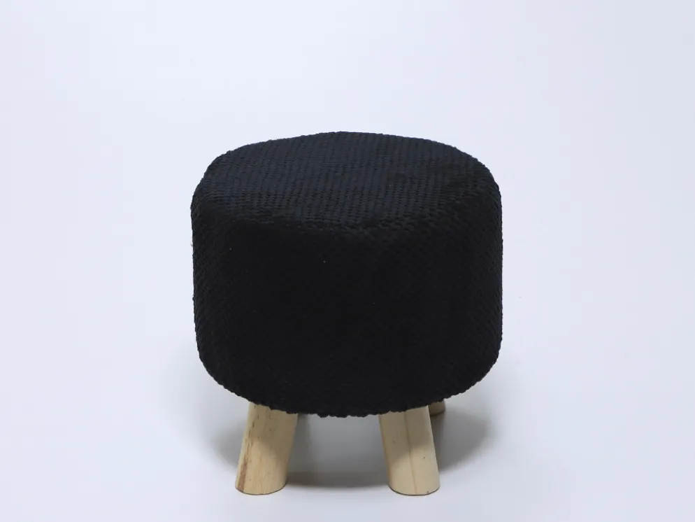 TABURETE PUFF 28.5X27.5 NEGRO