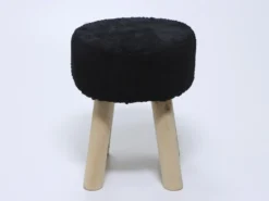 TABURETE PUFF 28.5X34.5 NEGRO