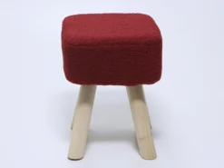TABURETE PUFF 26X26X34.5 GRANATE