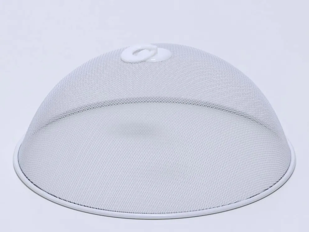TAPA ALIMENTOS METAL 30CM BLANCA