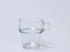 TAZA VIDRIO APILABLE CON ASA 270ML