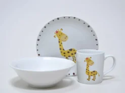 VAJILLA INFANTIL JIRAFA 3PZS