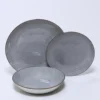 VAJILLA PORCELANA GRIS 12 PZS