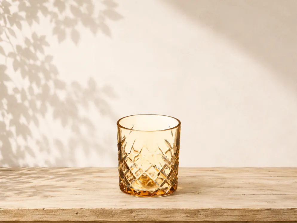 VASO TROQUELADO 350ML AMBAR
