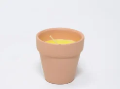 VASO VELA BARRO CITRONELA Ø8X8CM