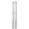 VELA CANDELABRO PLATEADA 25CM S/2