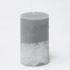 VELA GRIS PURPURINA Ø9X15CM