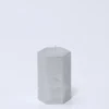 VELA HEXAGONAL Ø7X10CM PLATEADA