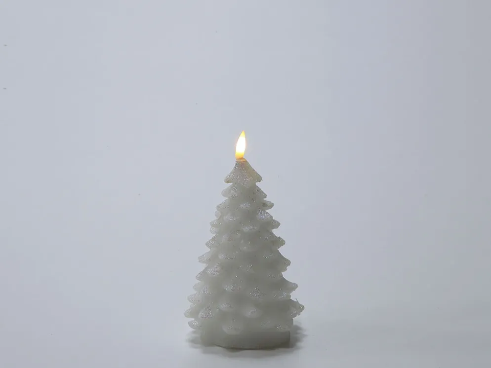 VELA LED ABETO NATURAL 17CM