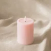 VELA LED 10CM PASTEL ROSA
