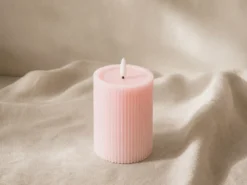 VELA LED 10CM PASTEL ROSA