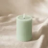 VELA LED 10CM PASTEL VERDE