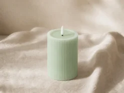 VELA LED 10CM PASTEL VERDE