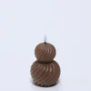 VELA LED DOBLE BOLA 12CM NATURAL