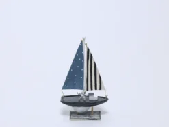 VELERO DECORACION MADERA 13.5X5X25 AZUL