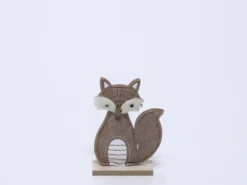 ZORRO DECORATIVO CON FIELTRO 16CM BEIGE